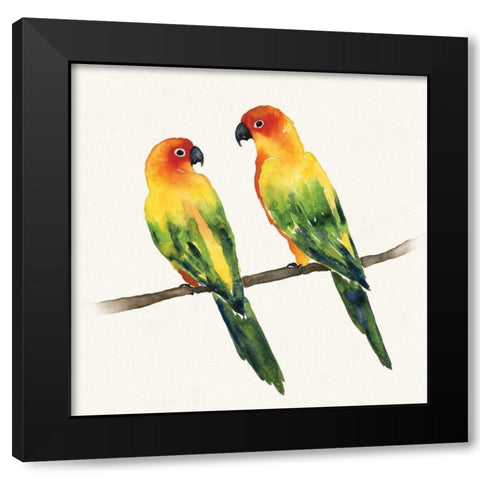 Tropical Fun Bird III Black Modern Wood Framed Art Print by Sussman, Harriet