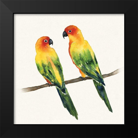 Tropical Fun Bird III Black Modern Wood Framed Art Print by Sussman, Harriet