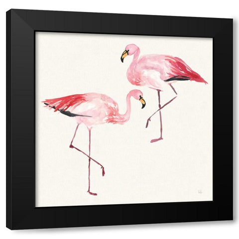 Tropical Fun Bird V Black Modern Wood Framed Art Print by Sussman, Harriet