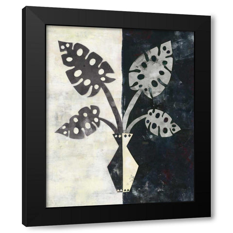Pretty Palms III Neutral Black Modern Wood Framed Art Print by Wild Apple Portfolio