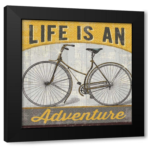 Life is an Adventure Black Modern Wood Framed Art Print with Double Matting by Studio, Pela