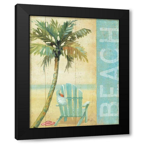 Ocean Beach I Black Modern Wood Framed Art Print with Double Matting by Brissonnet, Daphne