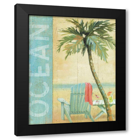 Ocean Beach II Black Modern Wood Framed Art Print by Brissonnet, Daphne