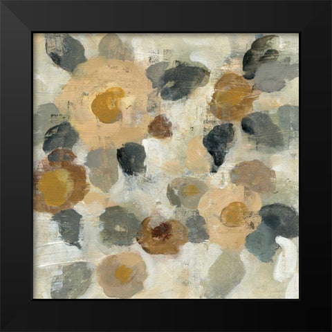 Neutral Floral Beige II Black Modern Wood Framed Art Print by Vassileva, Silvia