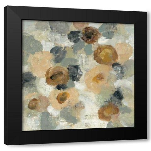 Neutral Floral Beige III Black Modern Wood Framed Art Print by Vassileva, Silvia