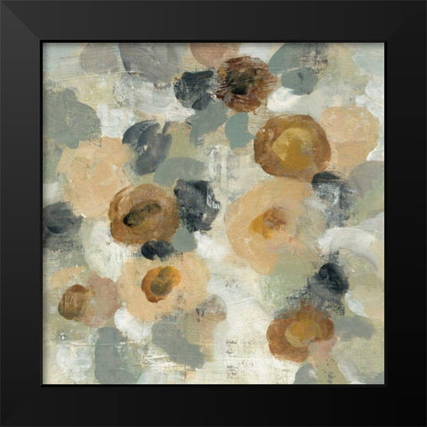 Neutral Floral Beige III Black Modern Wood Framed Art Print by Vassileva, Silvia