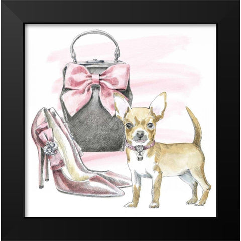 Glamour Pups I Black Modern Wood Framed Art Print by Grove, Beth