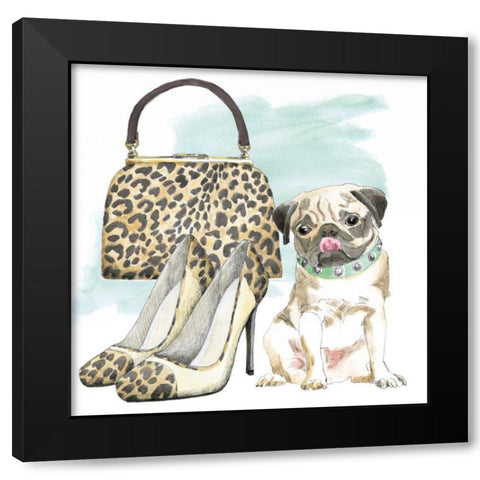 Glamour Pups IV Black Modern Wood Framed Art Print by Grove, Beth