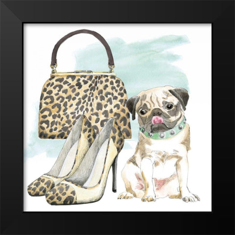 Glamour Pups IV Black Modern Wood Framed Art Print by Grove, Beth