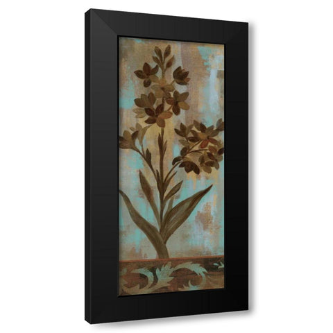 Monsoon Florals II Black Modern Wood Framed Art Print with Double Matting by Vassileva, Silvia