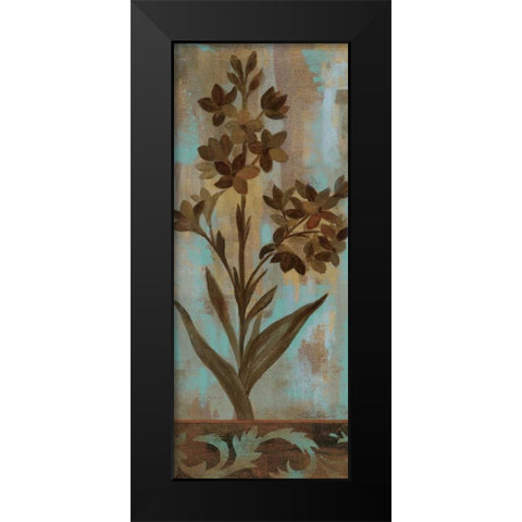 Monsoon Florals II Black Modern Wood Framed Art Print by Vassileva, Silvia