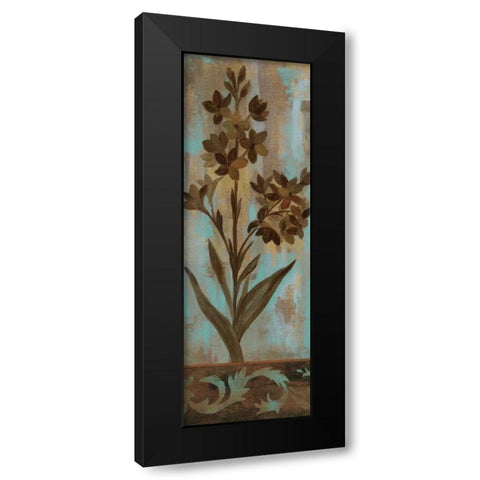 Monsoon Florals II Black Modern Wood Framed Art Print with Double Matting by Vassileva, Silvia