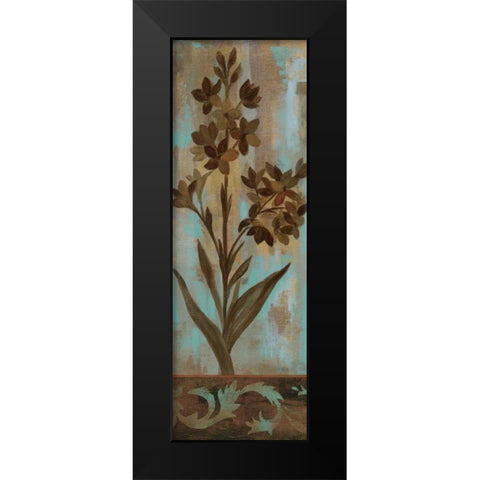 Monsoon Florals II Black Modern Wood Framed Art Print by Vassileva, Silvia