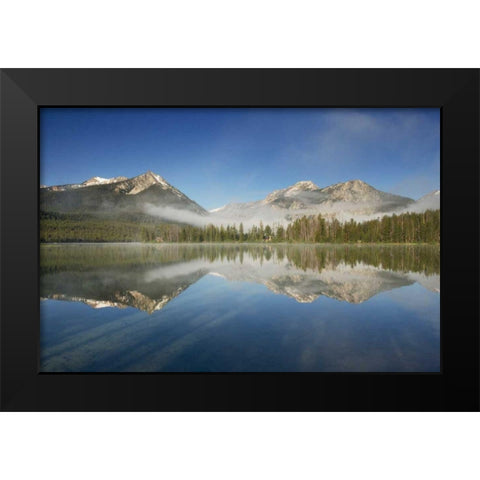 Petit Lake Reflection Black Modern Wood Framed Art Print by Audit, Lisa