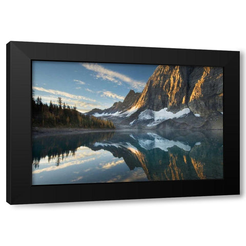 Floe Lake Reflection III Black Modern Wood Framed Art Print with Double Matting by Audit, Lisa