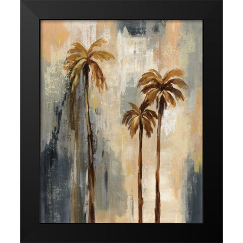 Palm Trees I Black Modern Wood Framed Art Print by Vassileva, Silvia