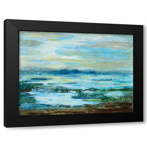 Northern Lake Black Modern Wood Framed Art Print by Vassileva, Silvia