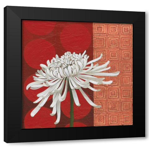 Morning Chrysanthemum II Black Modern Wood Framed Art Print with Double Matting by Lovell, Kathrine