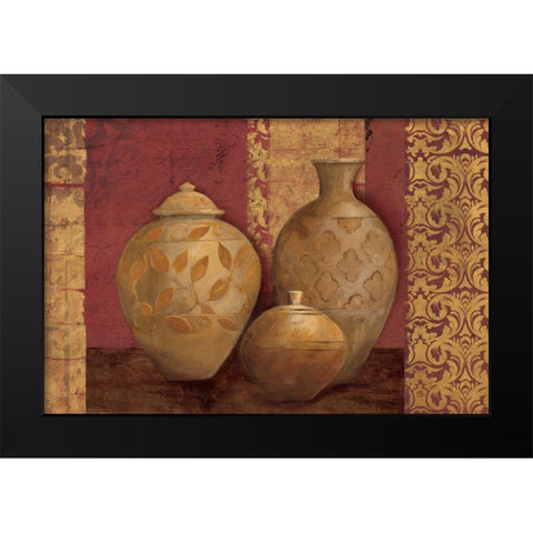 Aegean Vessels on Spice Black Modern Wood Framed Art Print by Tillmon, Avery