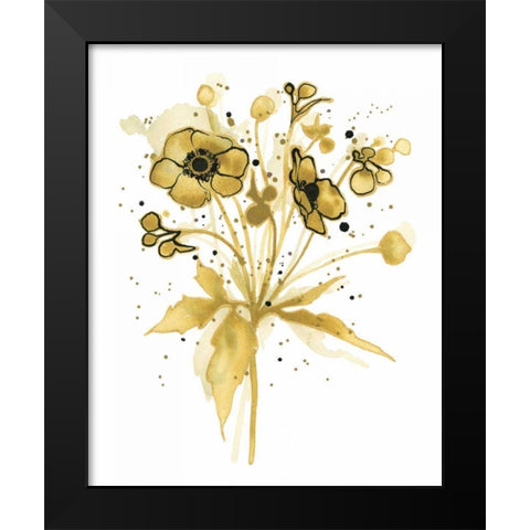 Celebration d Or I with Gray Black Modern Wood Framed Art Print by Novak, Shirley