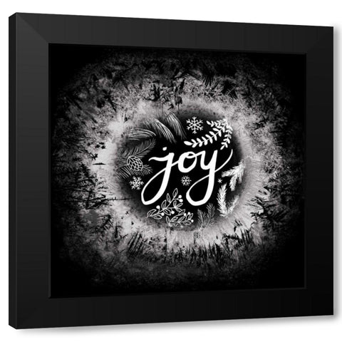 Frosty Joy Black Modern Wood Framed Art Print with Double Matting by Urban, Mary