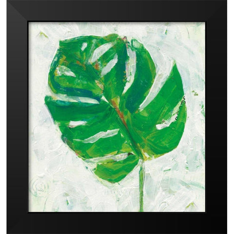 Single Leaf Play II Black Modern Wood Framed Art Print by Day, Kellie