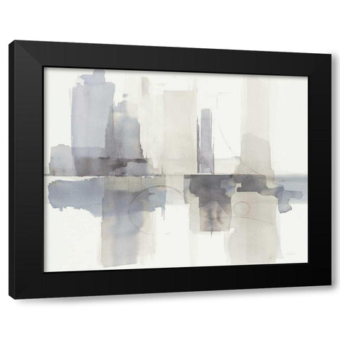Improvisation II Gray Crop Black Modern Wood Framed Art Print by Schick, Mike