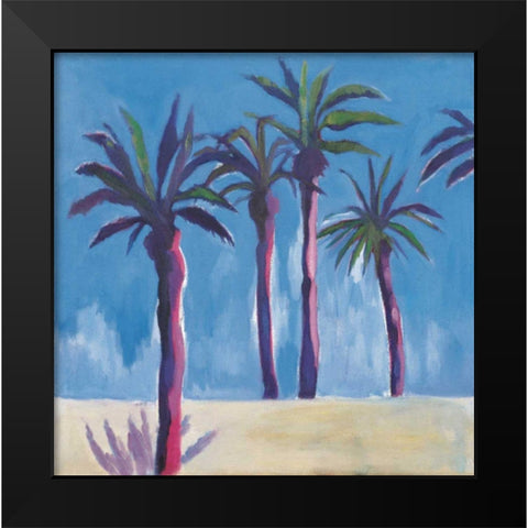 Palm Trees Morocco Crop with Pink Black Modern Wood Framed Art Print by Clark, Michael
