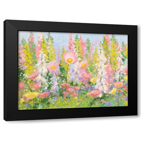 Garden Pastels I Blue Sky Black Modern Wood Framed Art Print by Novak, Shirley