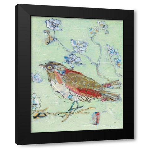 Sea Foam Bird Black Modern Wood Framed Art Print with Double Matting by Day, Kellie