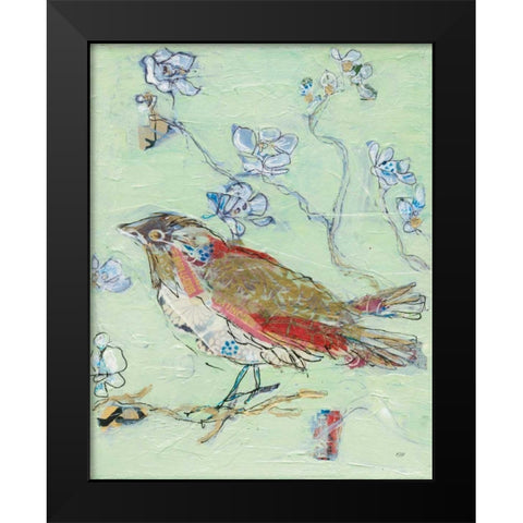 Sea Foam Bird Black Modern Wood Framed Art Print by Day, Kellie