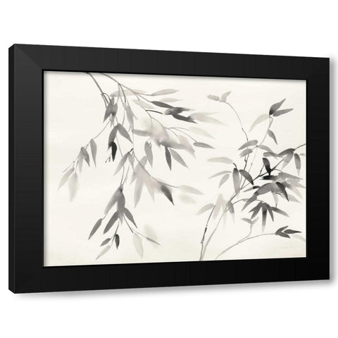 Bamboo Leaves II Black Modern Wood Framed Art Print by Danhui, Nai