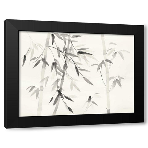 Bamboo Leaves III Black Modern Wood Framed Art Print by Danhui, Nai