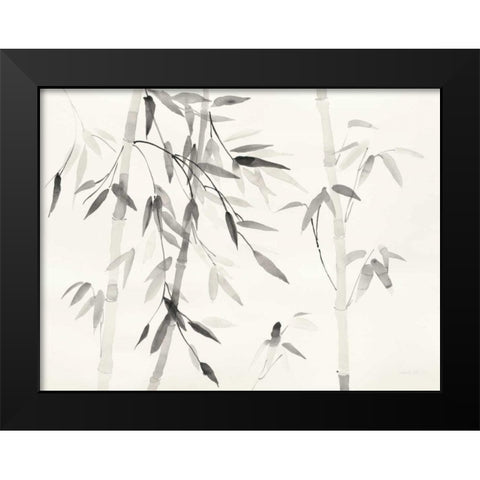 Bamboo Leaves III Black Modern Wood Framed Art Print by Danhui, Nai