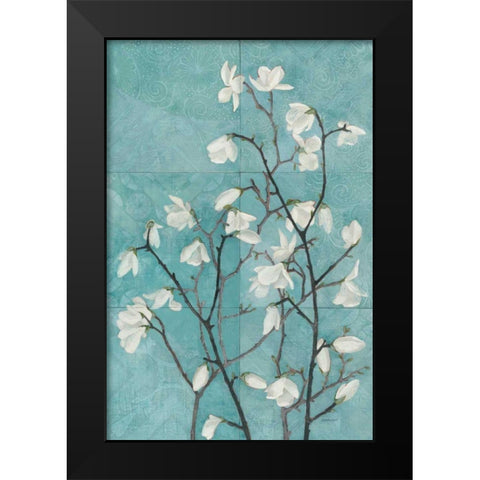 Magnolia Branch Black Modern Wood Framed Art Print by Lovell, Kathrine