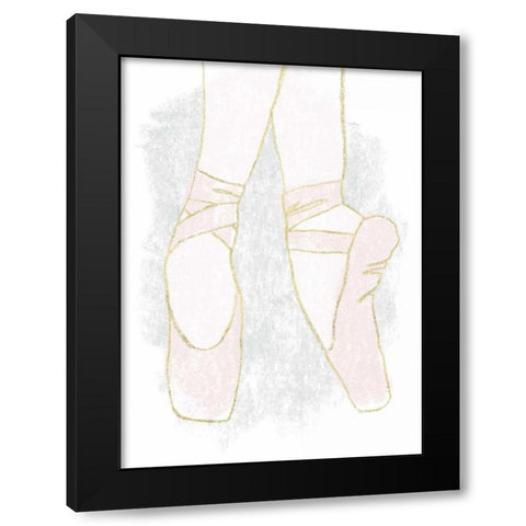 On Pointe II Black Modern Wood Framed Art Print by Hershey, Moira