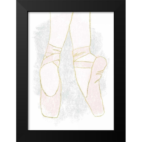 On Pointe II Black Modern Wood Framed Art Print by Hershey, Moira