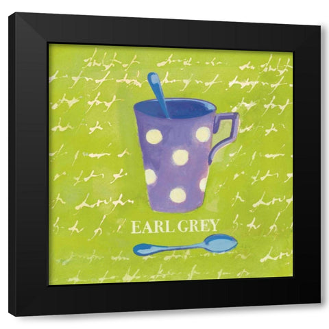 Earl Grey Bright Black Modern Wood Framed Art Print by Clark, Michael