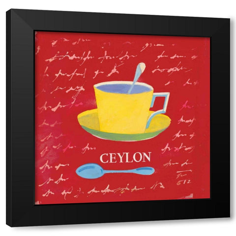 Ceylon Bright Black Modern Wood Framed Art Print by Clark, Michael