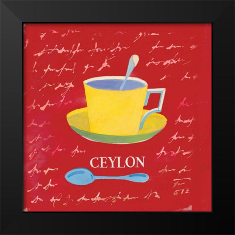 Ceylon Bright Black Modern Wood Framed Art Print by Clark, Michael