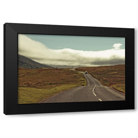 The Open Road Crop Black Modern Wood Framed Art Print with Double Matting by Bevan, Keri