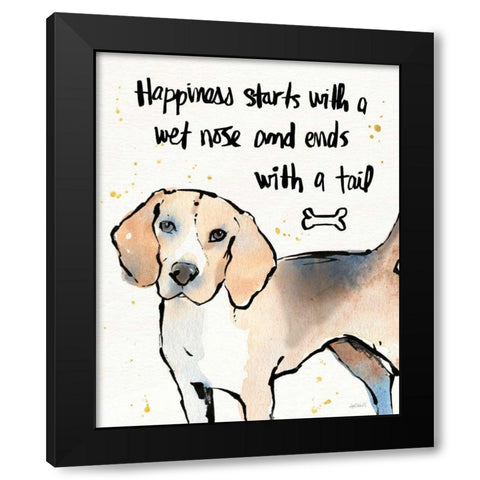 Strike a Paws IV Black Modern Wood Framed Art Print with Double Matting by Tavoletti, Anne