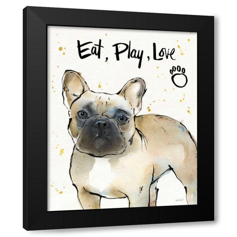 Strike a Paws VII Black Modern Wood Framed Art Print by Tavoletti, Anne