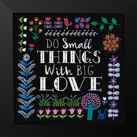 Bright Folklore Inspiration I Black Modern Wood Framed Art Print by Wild Apple Portfolio