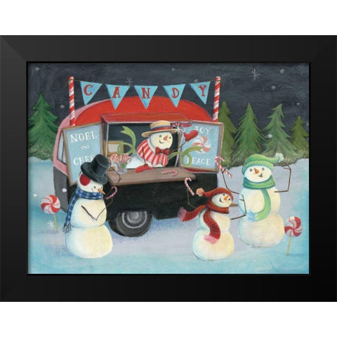 Christmas on Wheels I Light Black Modern Wood Framed Art Print by Urban, Mary