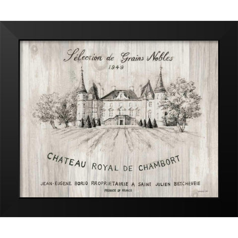 Chateau Chambort on Wood Black Modern Wood Framed Art Print by Nai, Danhui