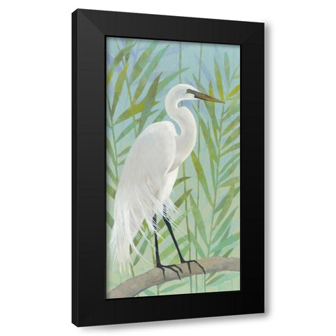 Egret by the Shore I Black Modern Wood Framed Art Print by Lovell, Kathrine