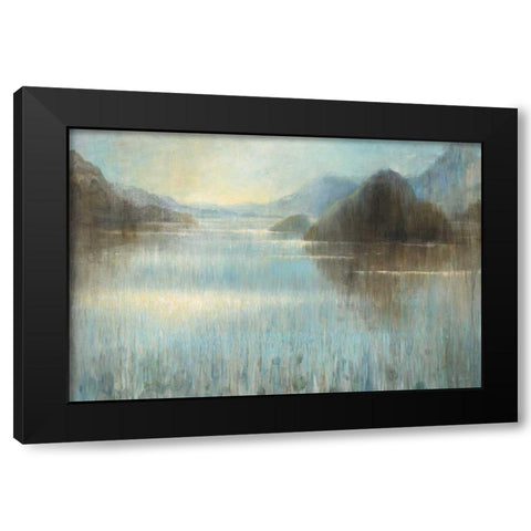 Through the Mist Crop Black Modern Wood Framed Art Print by Nai, Danhui