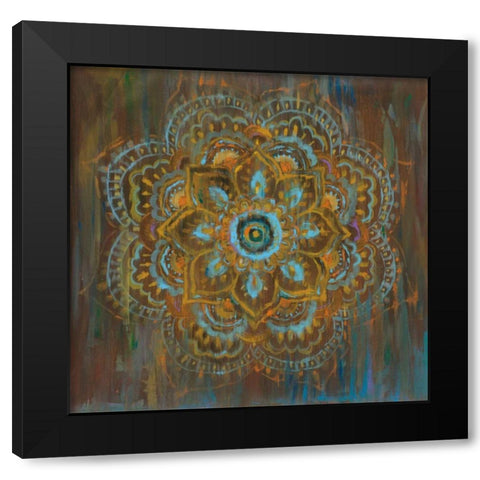 Bombay Bohemian Black Modern Wood Framed Art Print by Nai, Danhui