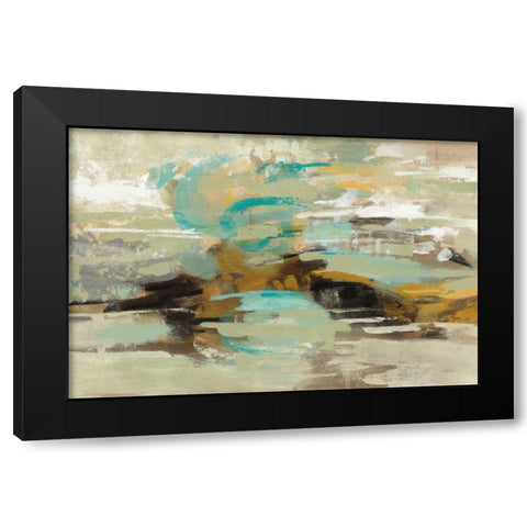 Hidden Lagoon Black Modern Wood Framed Art Print by Vassileva, Silvia